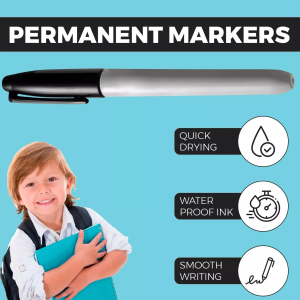 Black Bullet Point Tip Permanent Marker Pens Black Bullet Point Tip Permanent Marker Pens
